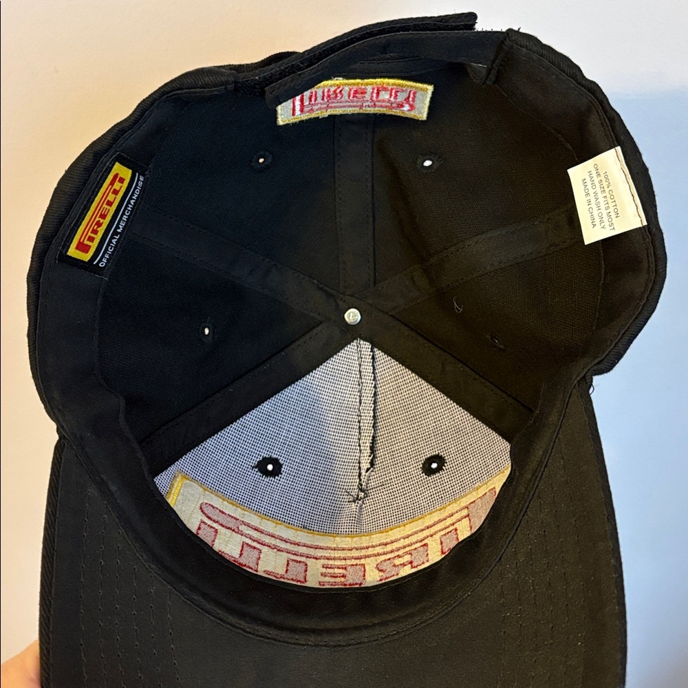 Pirelli Large Patch Logo Black Baseball Hat Cap T… - image 8